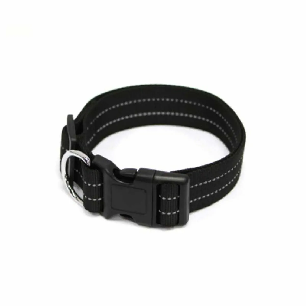 Collier Réglable Coutures Réfléchissantes 70cm Noir