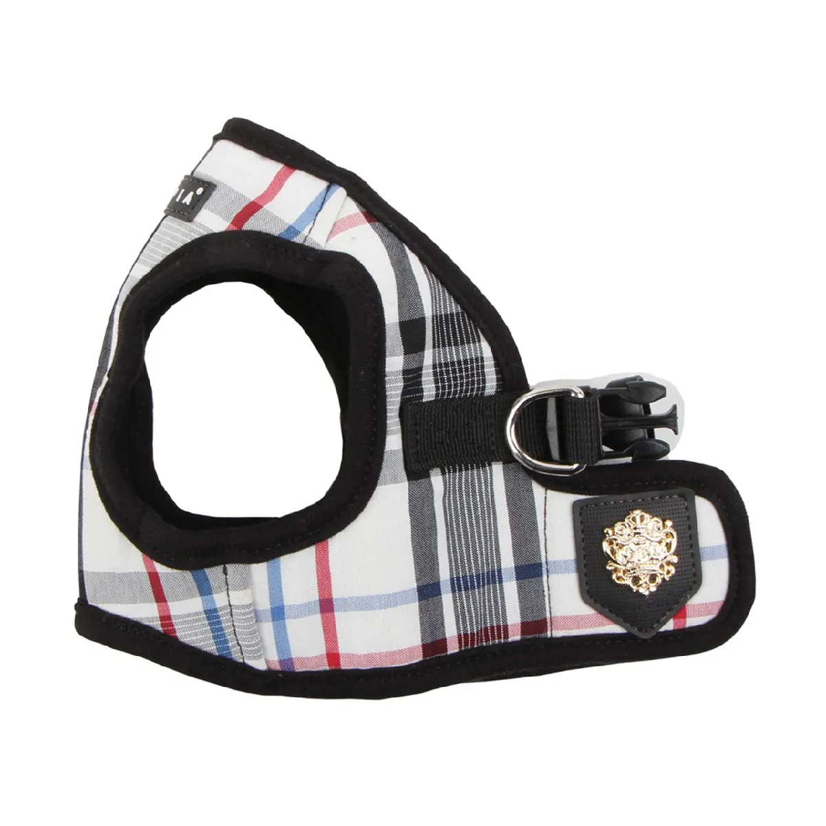 Comparer les prix de Puppia Junior Harnais B - Carreaux et Uni
