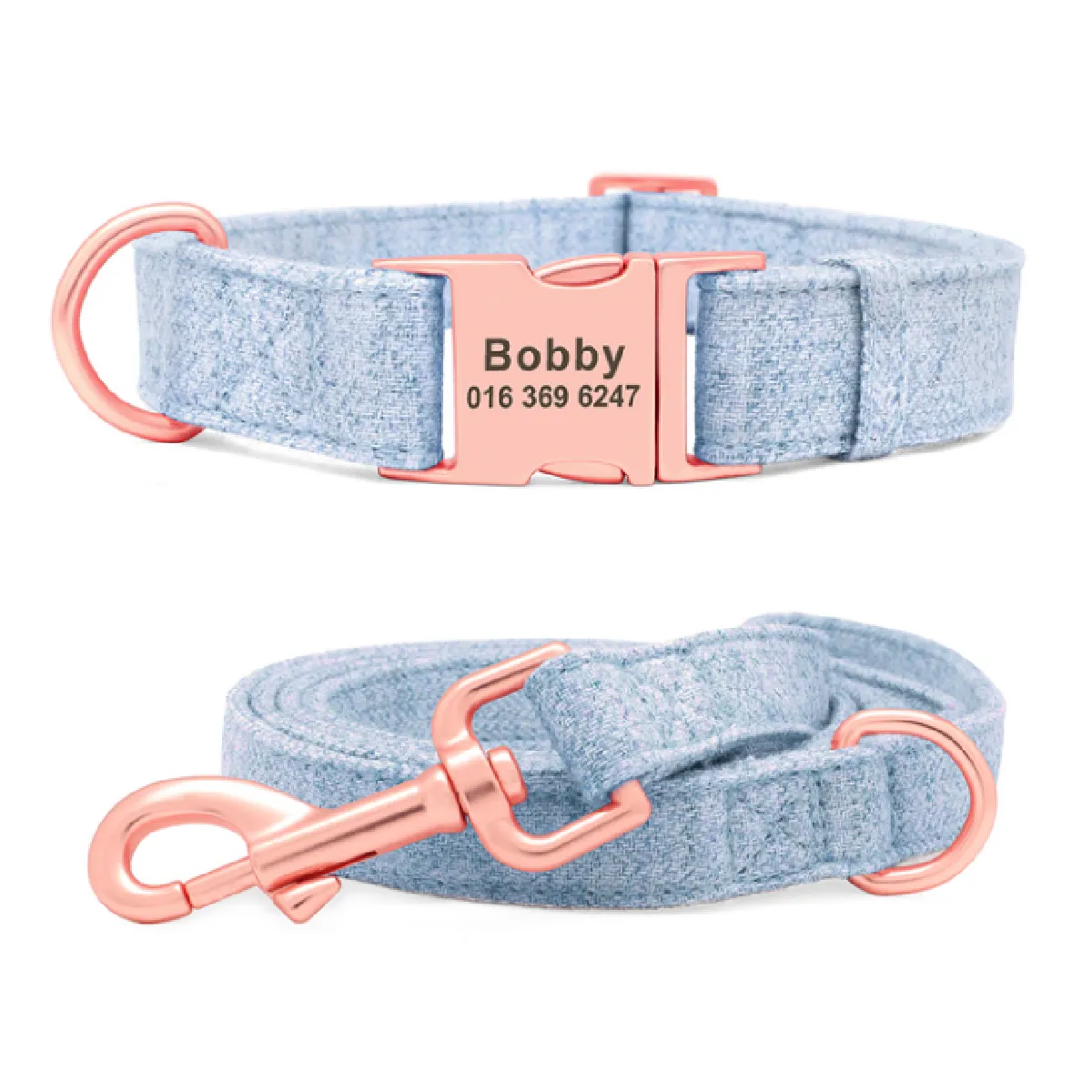 Meilleurs prix pour 1PCS Col pour chien et laisse Durable Cannabis Pet ID Col Plomb Cord Fermoir pour petits et grands chiens   Col (bleu)