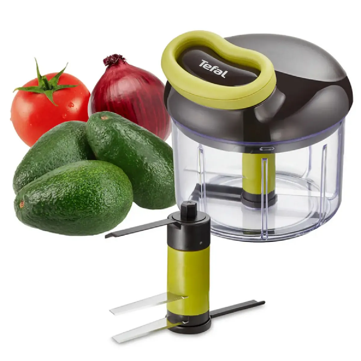 Tefal K1320404 Hachoir manuel 5 Secondes Découper et Mixer Légumes Viandes Noix Oignons Grâce à ses Lames en Acier Inoxydable pour une Cuisine Rapide et Facile et 900 ml - vue 9