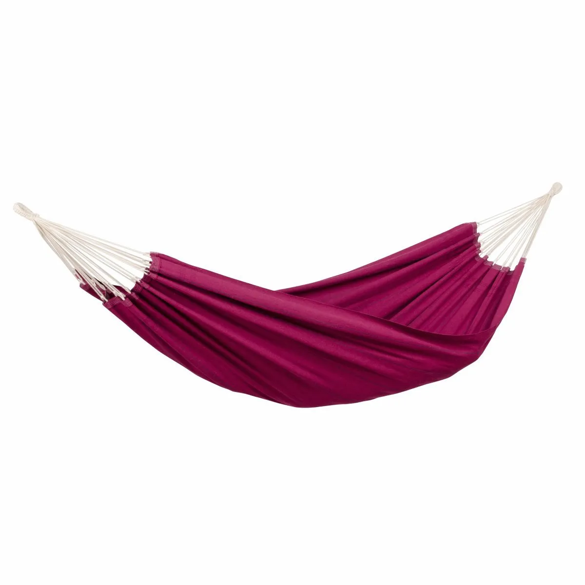AMAZONAS  - Hamac artisanal br&eacute;silien avec sac de rangement lie de vin