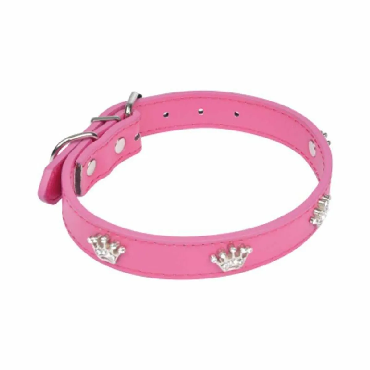 Comparer les prix de collier avec charms couronnes en simili cuir 45*2cm - fuchsia