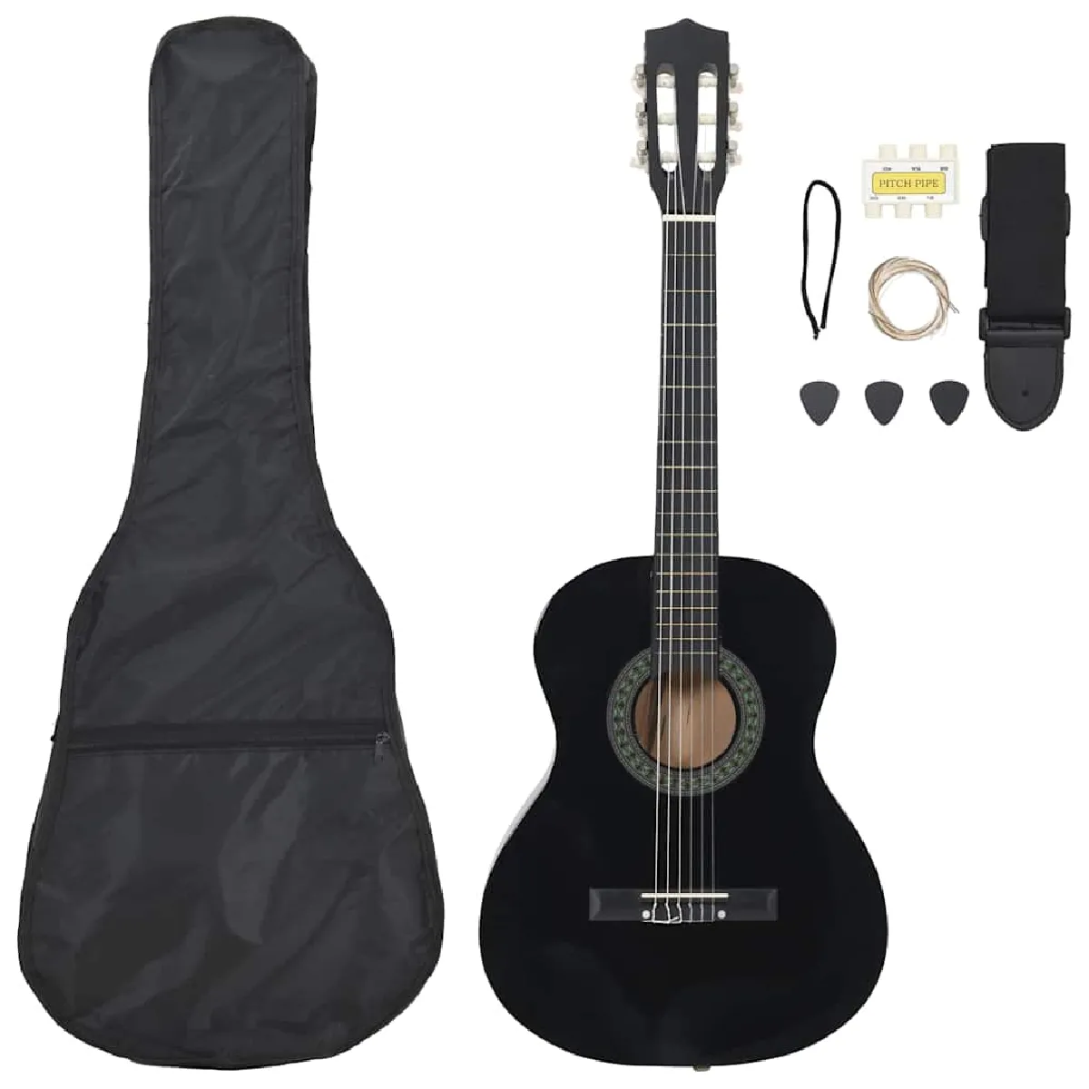 VIDAXL - Guitare Classique - 3/4 - 36 pouces - Noir - Image 3