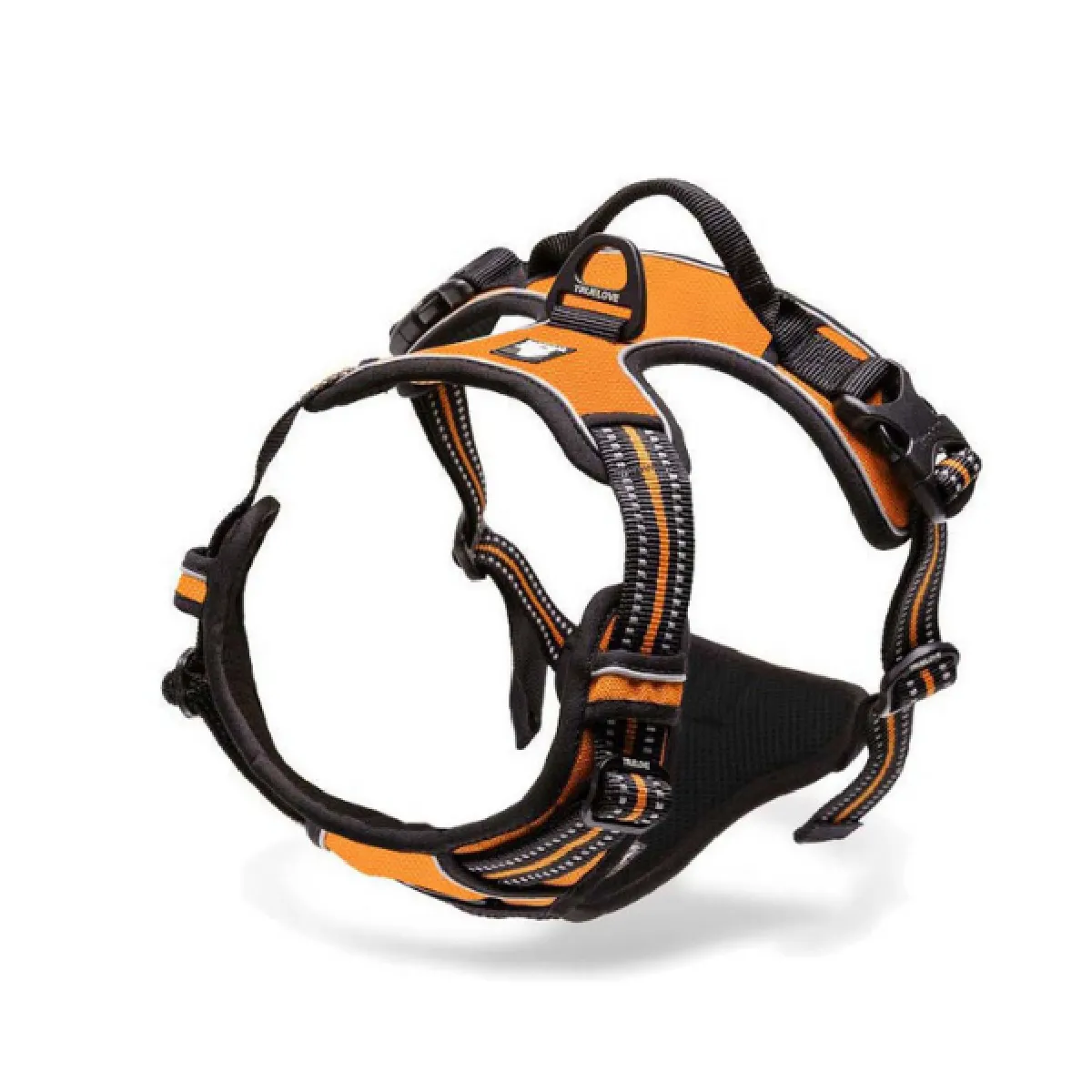 Meilleurs prix pour Pas de tapis de traction pour les chiens de compagnie Harnais 3m Reflex Nylon Gamme avant Gilet Kit pour chiens Bretelles ajustables Bulldog Bulldog Team (orange)