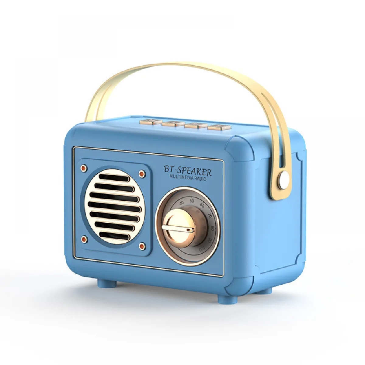 Haut-parleur Bluetooth rétro - Bleu