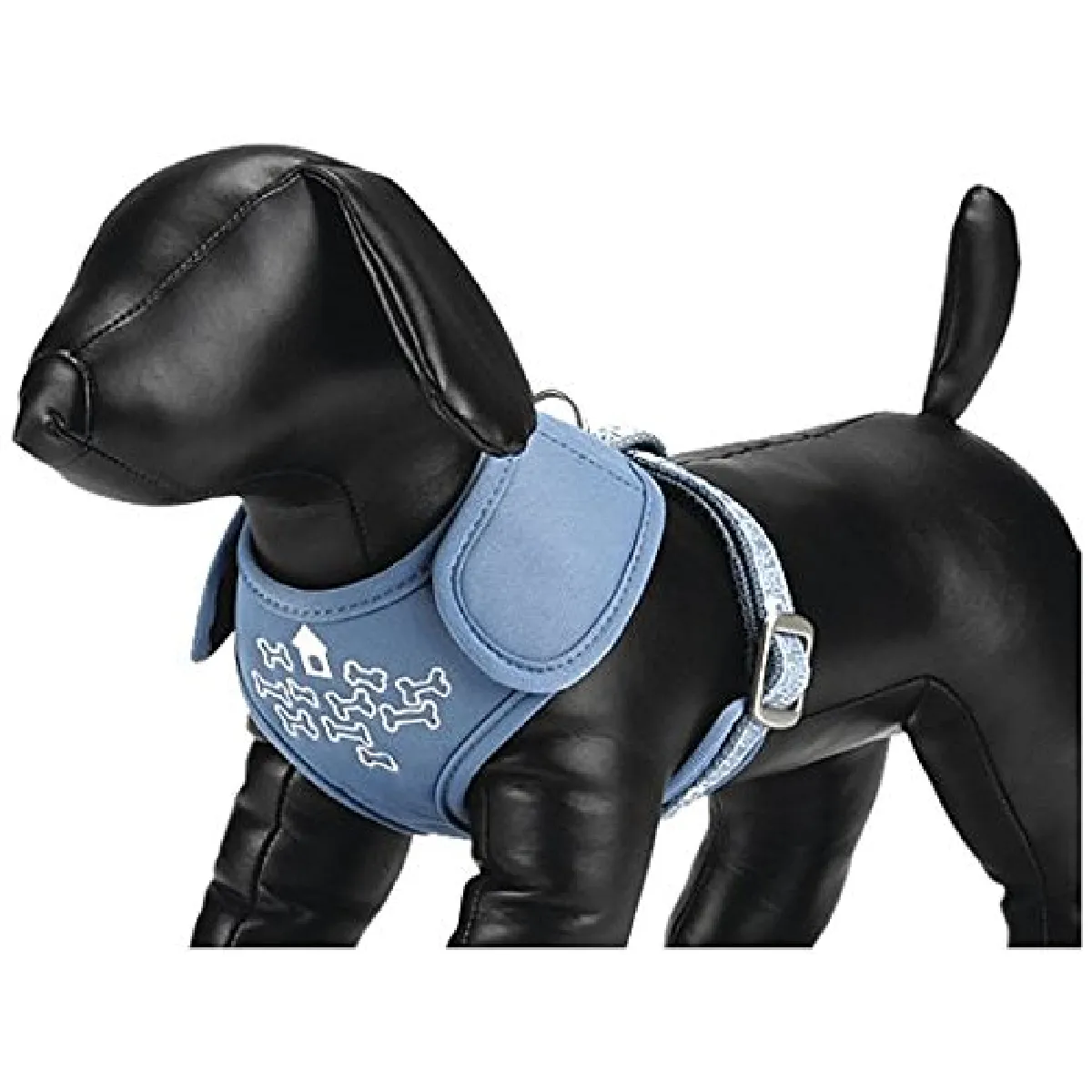Comparer les prix de BEEZTEES Bones Harnais en Polyester pour Chien Bleu 38 x 45-55 cm Taille L