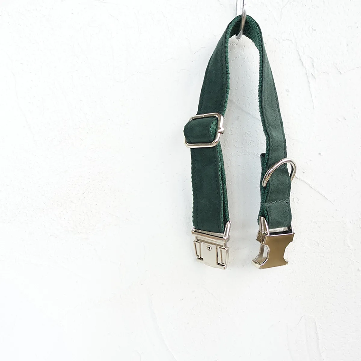 Comparer les prix de Personnalisé pet collier en tissu suède vert doux collier pour chien et chat