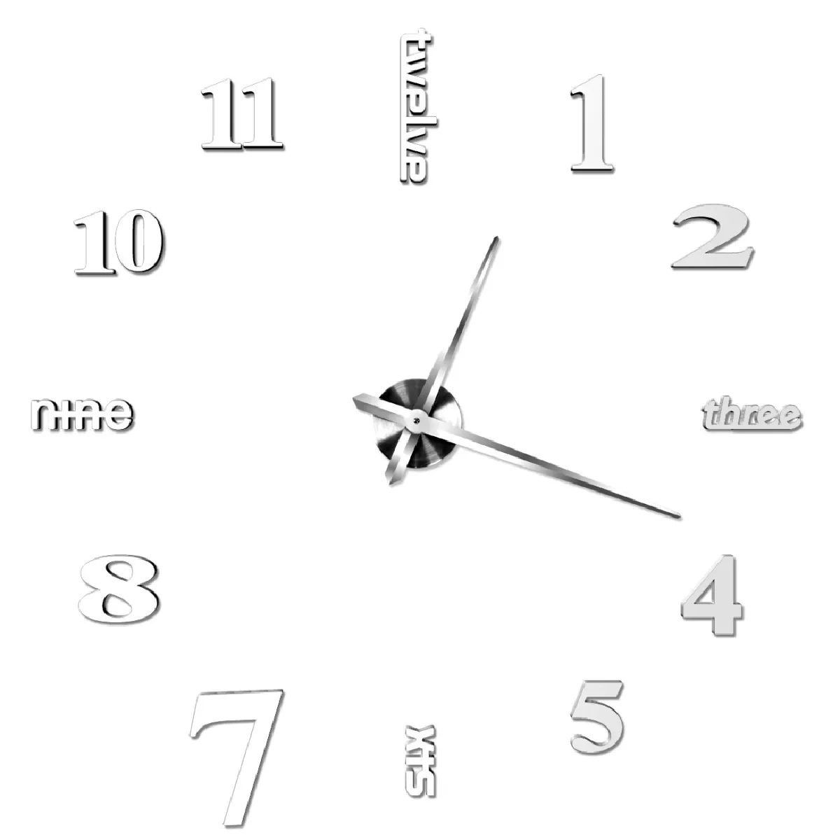 Yonis Blanc Horloge Murale Quartz
