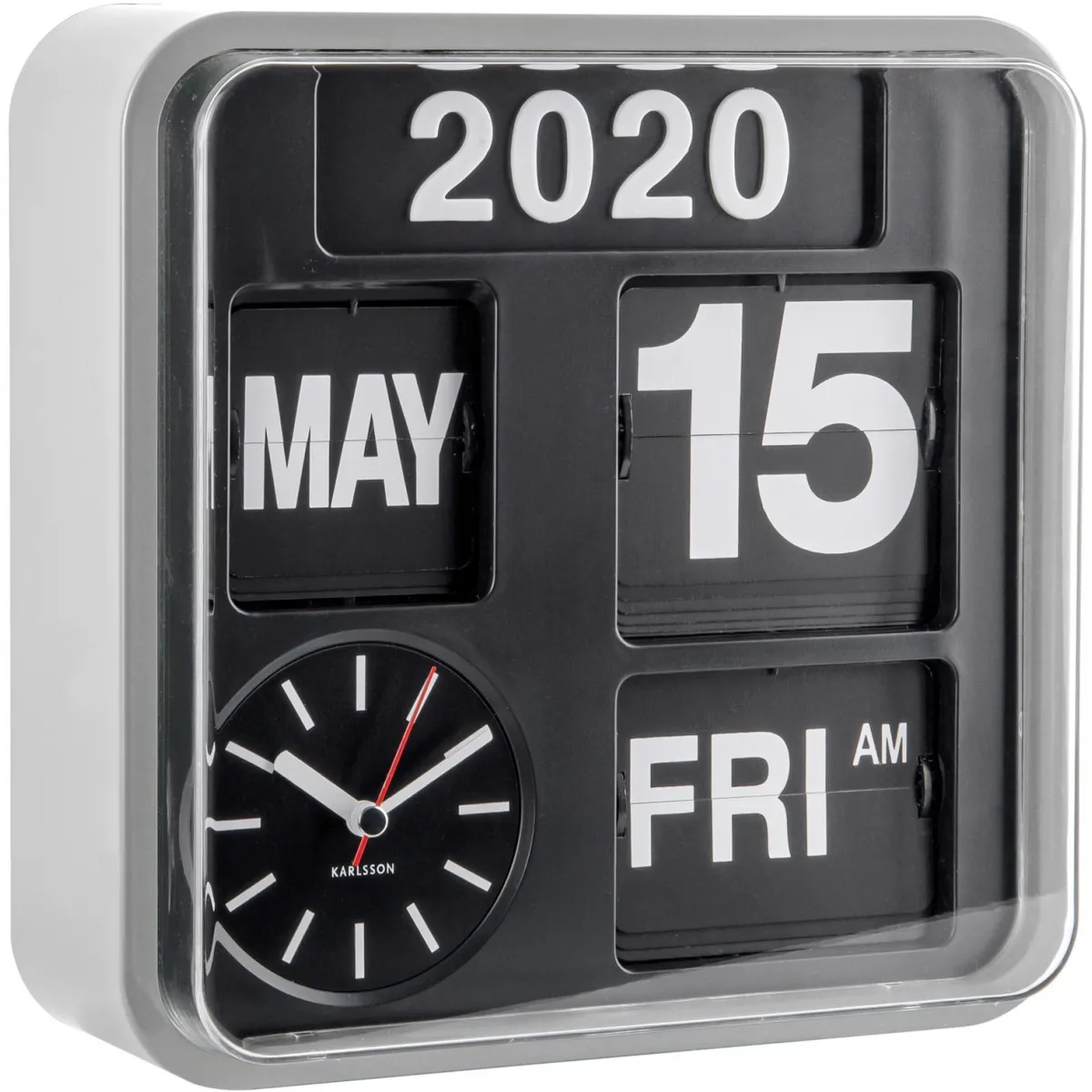 Karlsson Horloge Mini Flip Chrome 24,5 cm