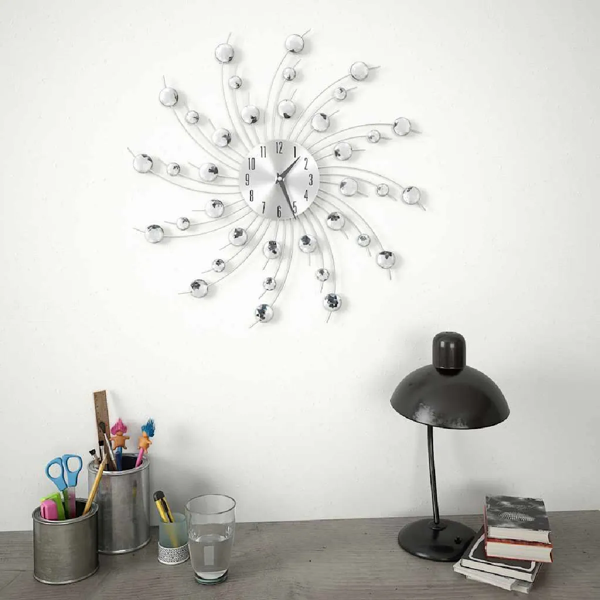 Vidaxl Or Horloge Murale Avec Mouvement À Quartz Design Moderne Pendule De Salon 50643 - Image 2