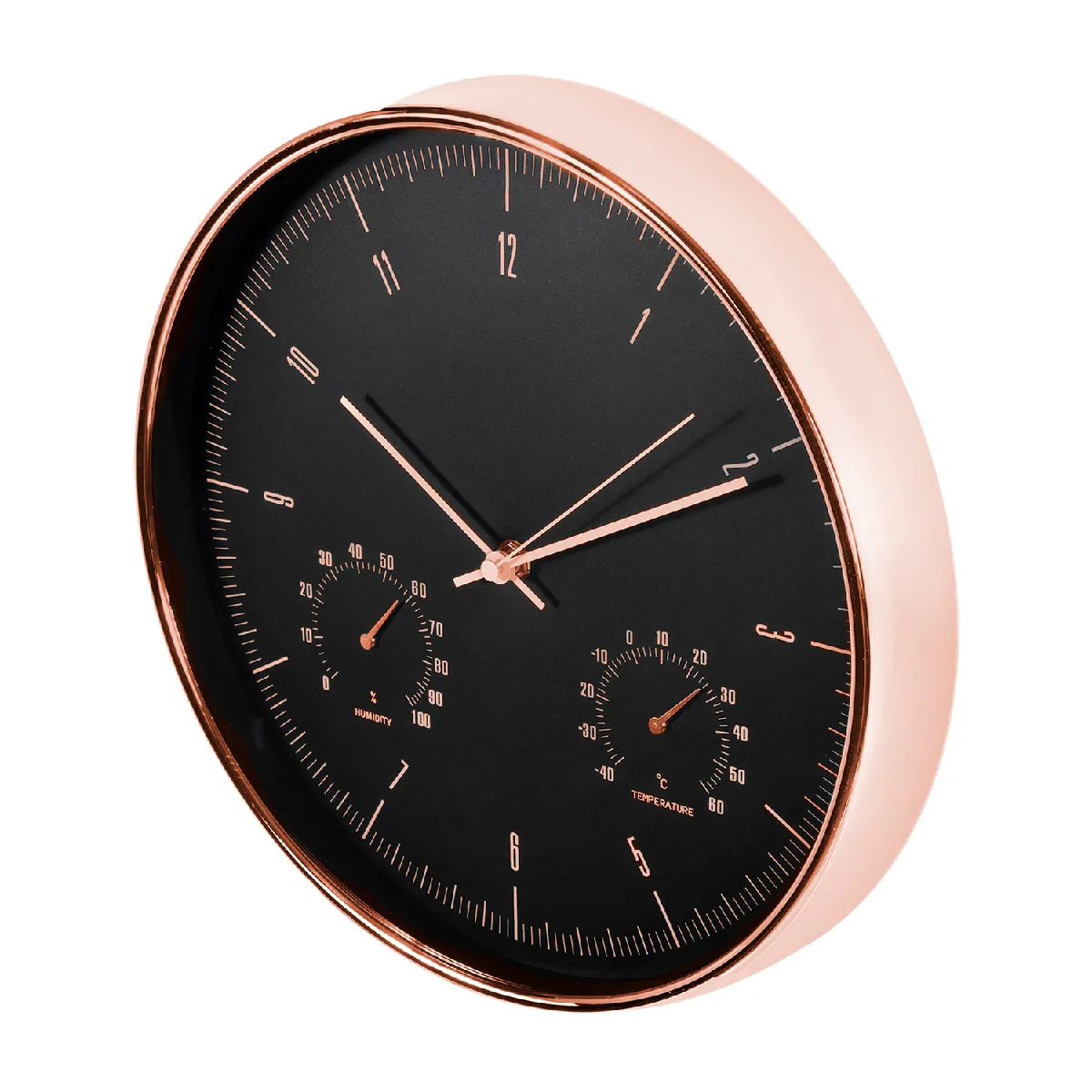 Non Communiqué Ce70 G Horloge Murale Avec Thermomètre Et Hygromètre 12 30Cm En Or Maclean - Image 3