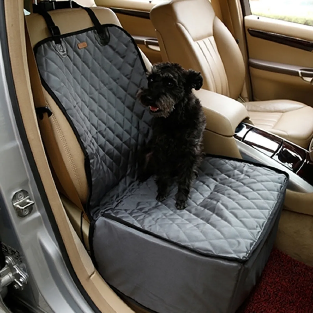 Comparer les prix de Antidérapant pliant imperméable à l'eau gris de voiture vice housse de siège tapis de coussin chien chat, taille: 58 x 45 x 45 cm