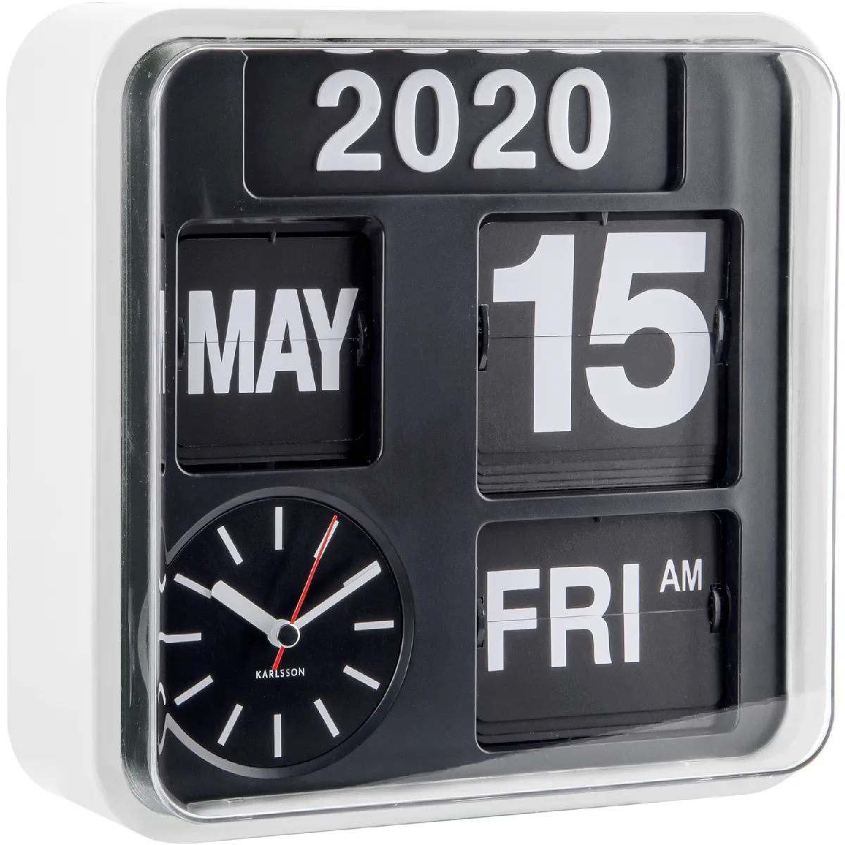 Karlsson Blanc Horloge Murale Mini Flip - Image 2