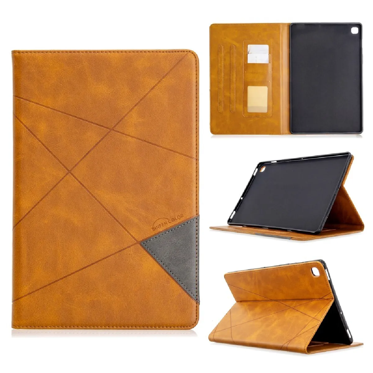 Générique Marron Étui Tablette En Polyuréthane Pour Samsung Galaxy Tab S5e Sm-T720