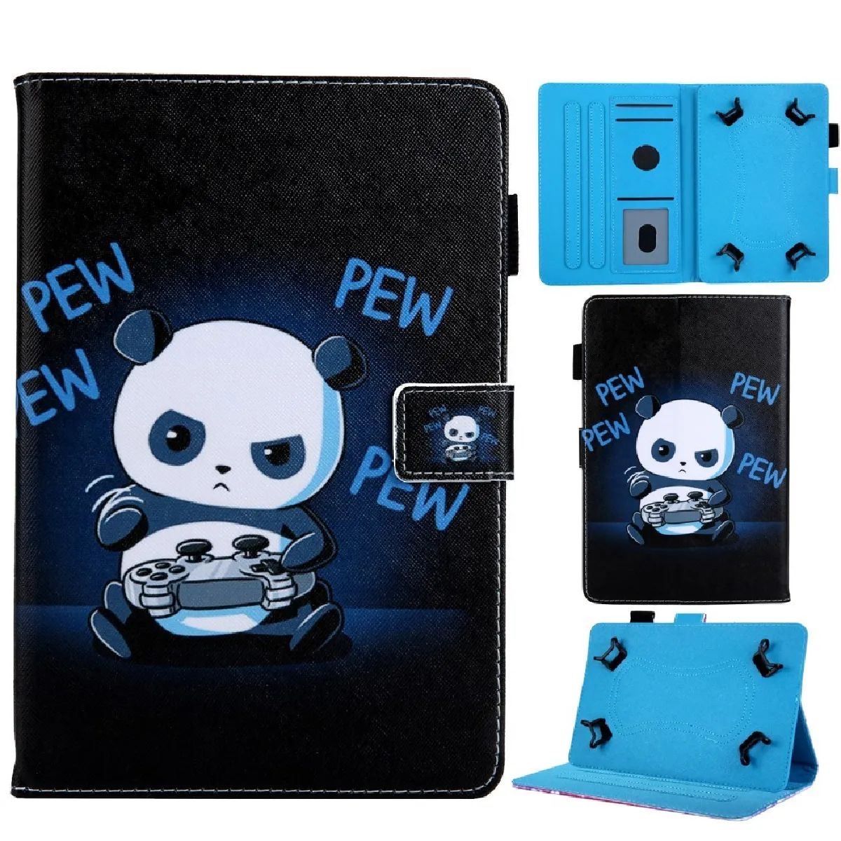Générique Étui Tablette Porte-Cartes Panda Pour Samsung Galaxy - 7 Pouces