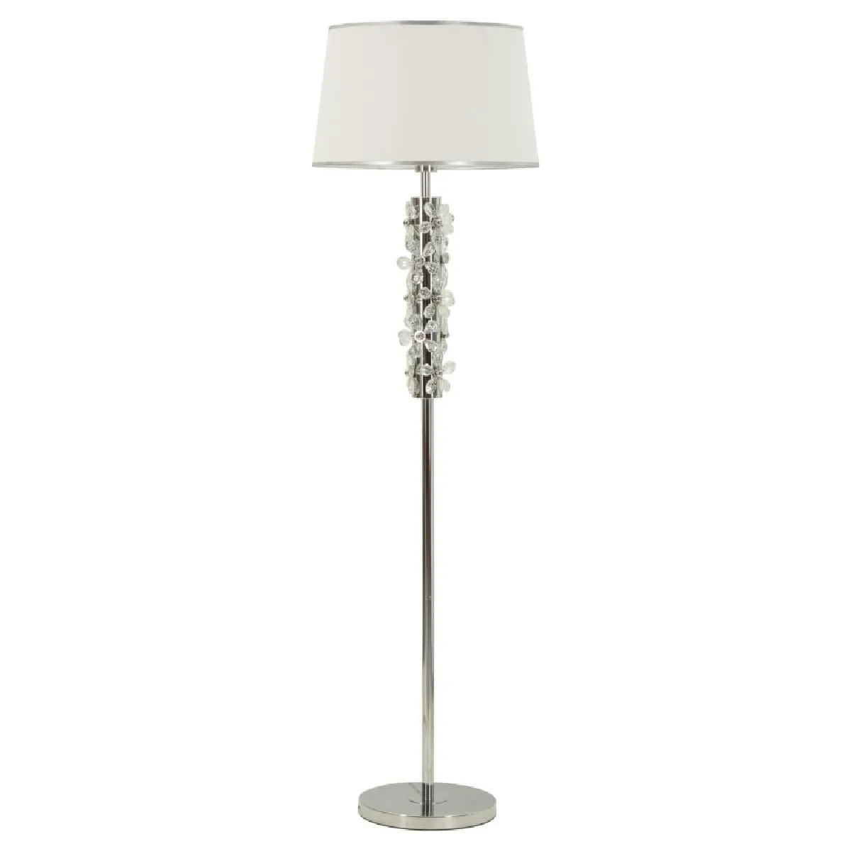 Mauro Ferretti Argent Ervesto Lampadaire Glamour Silver Flower