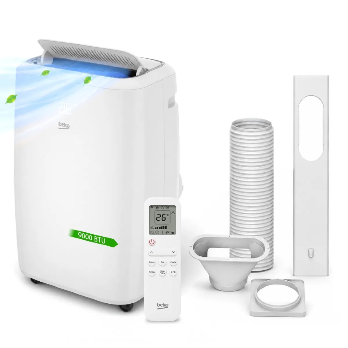 Climatiseur mobile avec évacuation BP1095CN Beko 30m2 62dB A - vue 5