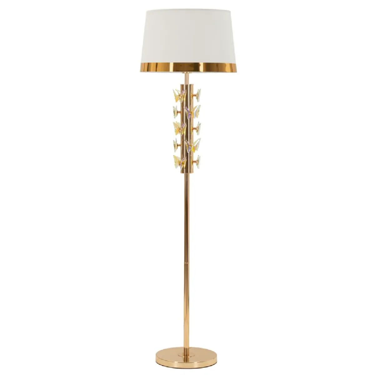 Mauro Ferretti Blanc Ervesto Lampadaire Papillon - Doré Et - 45 X 45 X 157 Cm
