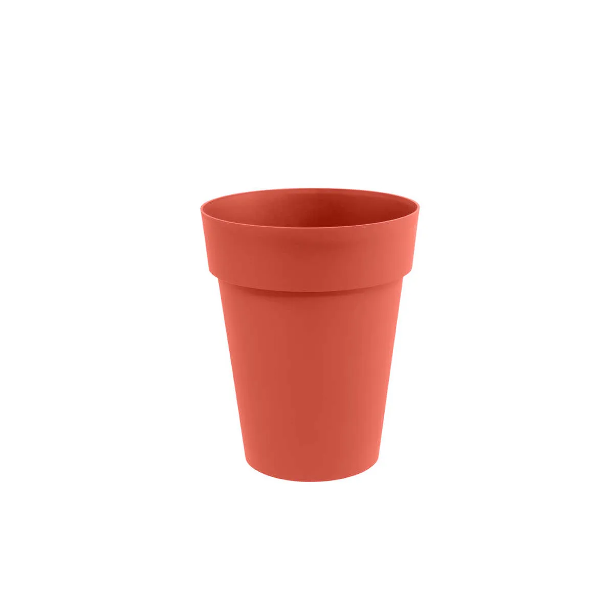 EDA PLASTIQUES Pot de fleur rond Toscane &Oslash; 44 x H.53 cm - Orange terre battue - Eda