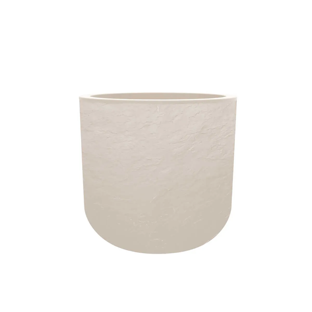 Eda Plastiques Beige Pot De Fleurs Rond Volcania Up Ø 50 Cm - Calcaire - Eda