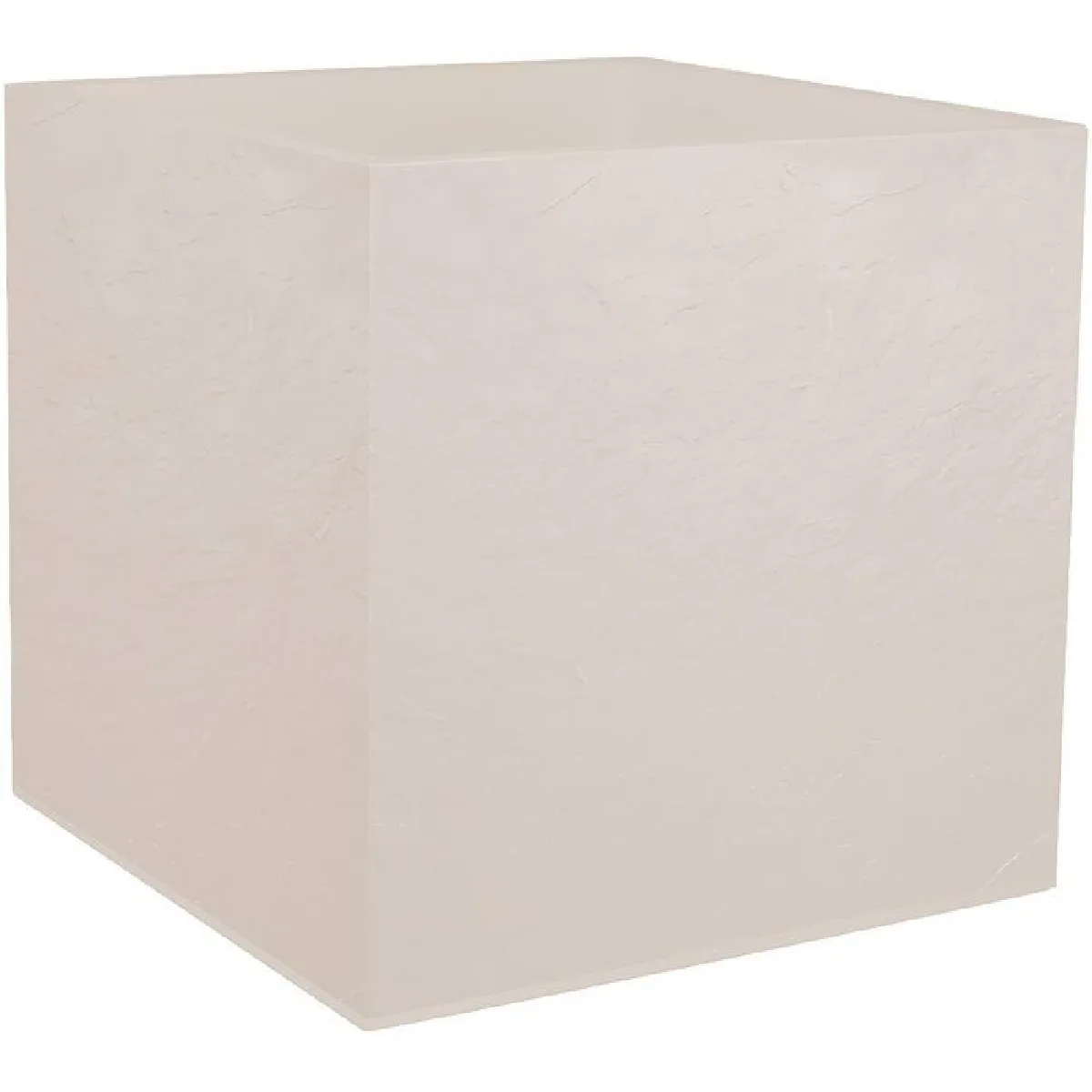 Eda Plastiques Beige Volcania Pot Carré - 50 Cm - Calcaire