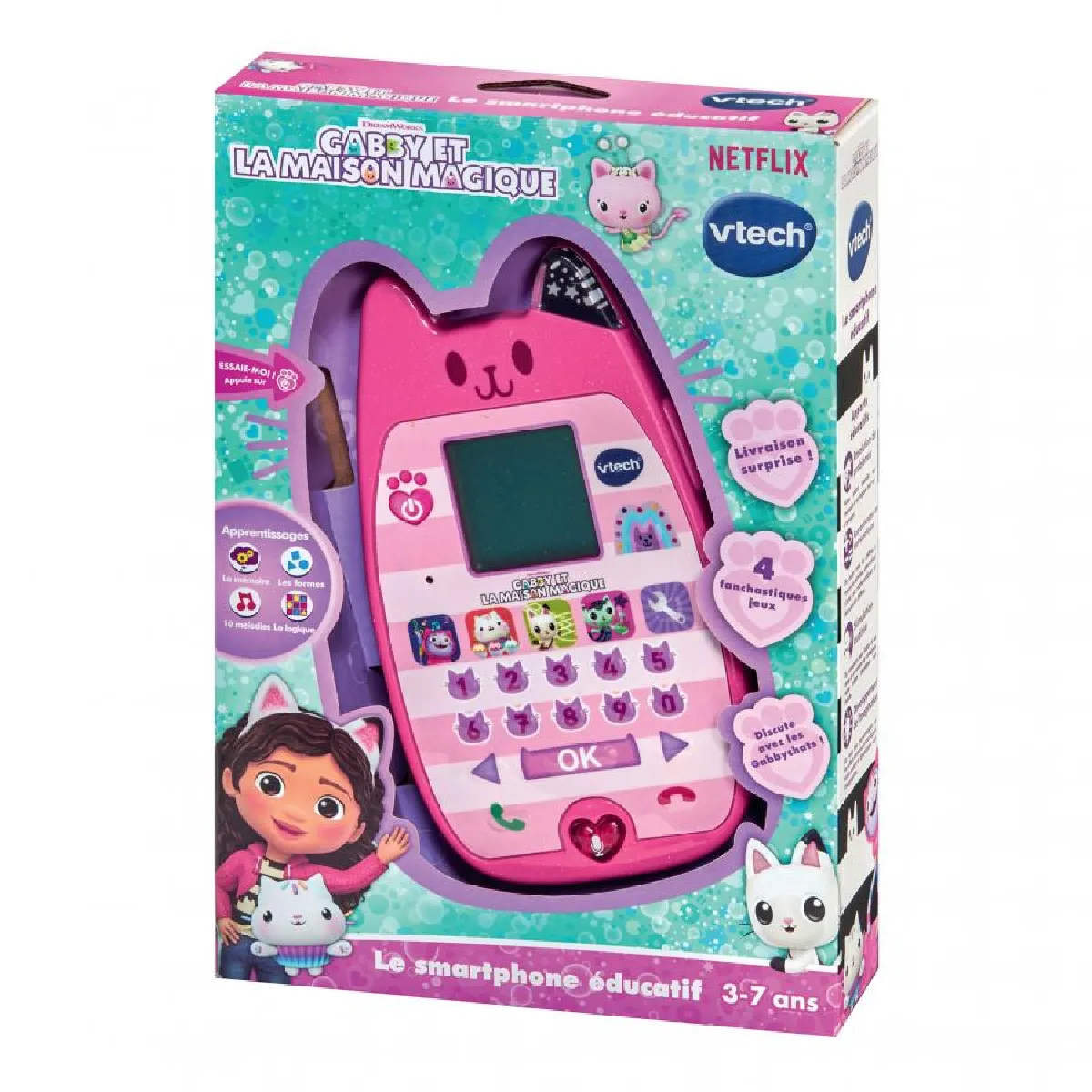 Smartphone Éducatif Vtech Gabby 80-561905 – 4 Jeux Interactifs pour Enfants - vue 7
