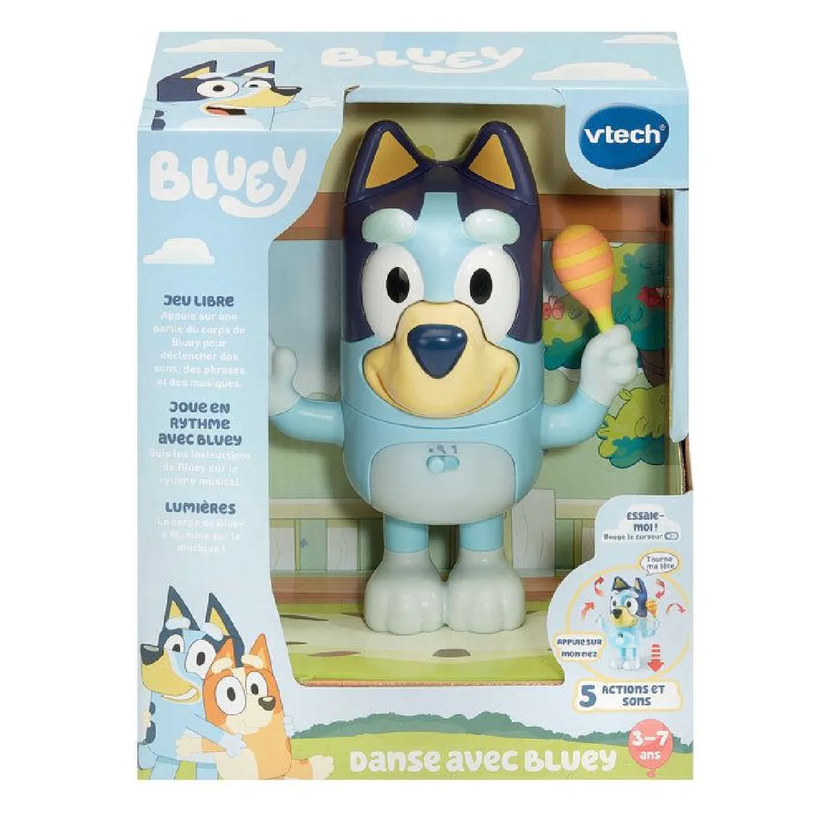 Peluche Interactive Vtech 80-560205 – Figurine Parlante Bluey, Jeu Musical - vue 9