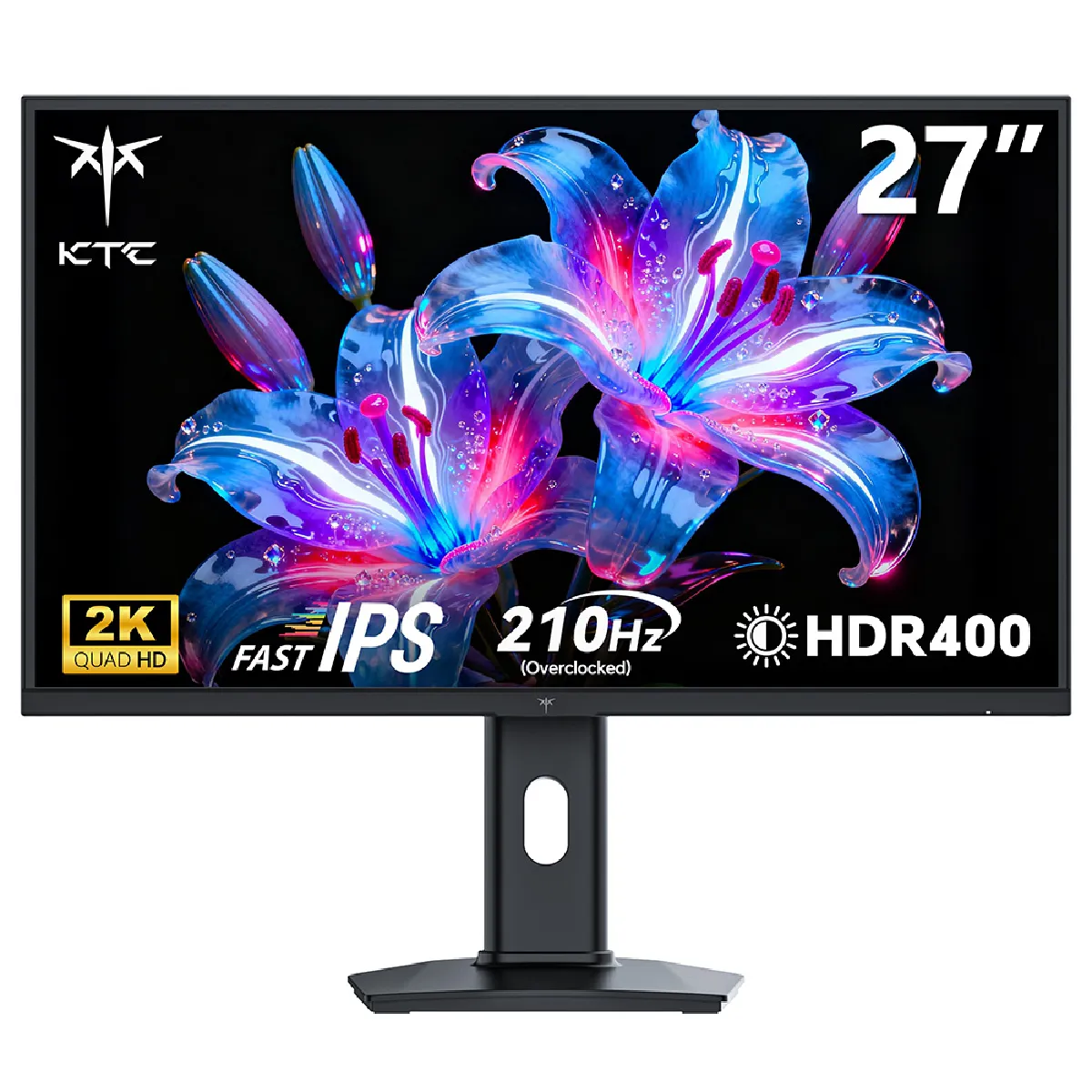Ktc Bleue Moniteur De Jeu H27t7p-2,Écran Ips Rapide 27 Pouces (2560X1440,210Hz),Temps De Réponse Mprt De 1Ms,Freesync Et G-Sync,Hdr400,Faible Lumière - Image 3