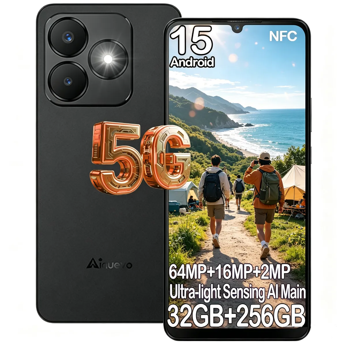 ULEFONE Smartphone 5G 32GB+256GB 6.75"" 120hz 5280mAh Ainuevo Neo S25 Pro - Noir