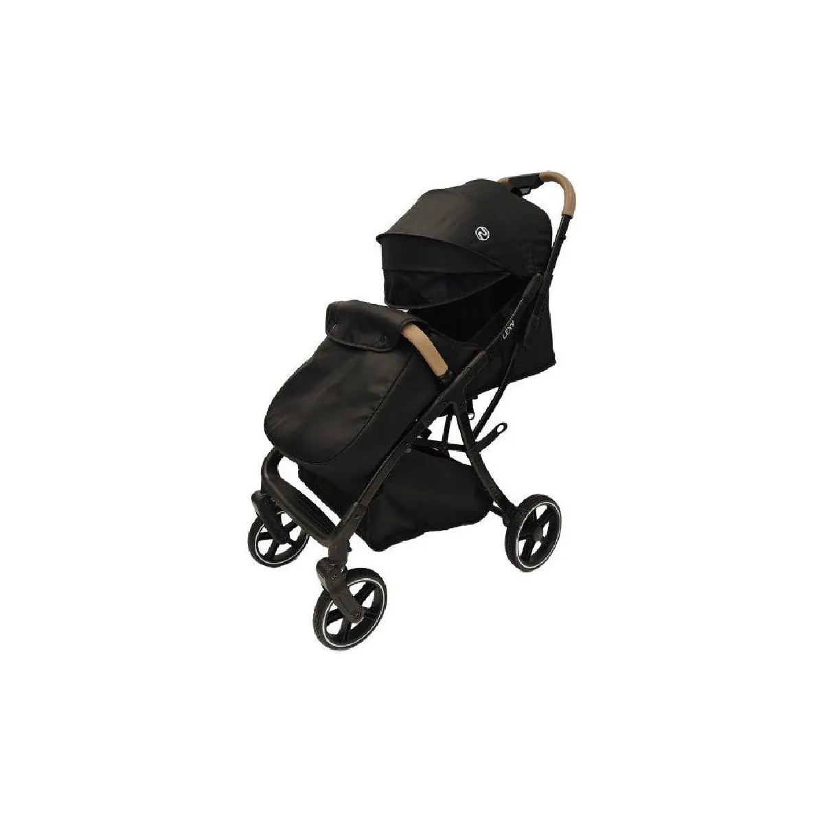 NANIA  Lexy - Poussette canne compacte - 22 kg - 4 roues - Noir