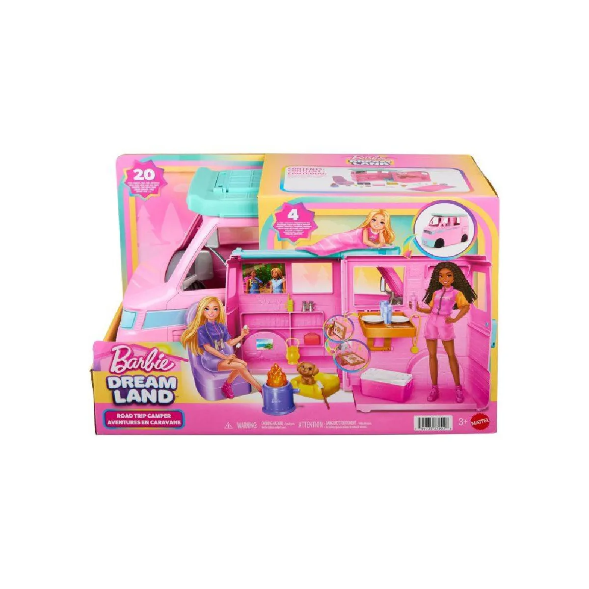 Barbie Barbie Le Camping Car de Rêve Barbie Coffret avec 4 zones de jeu - vue 3
