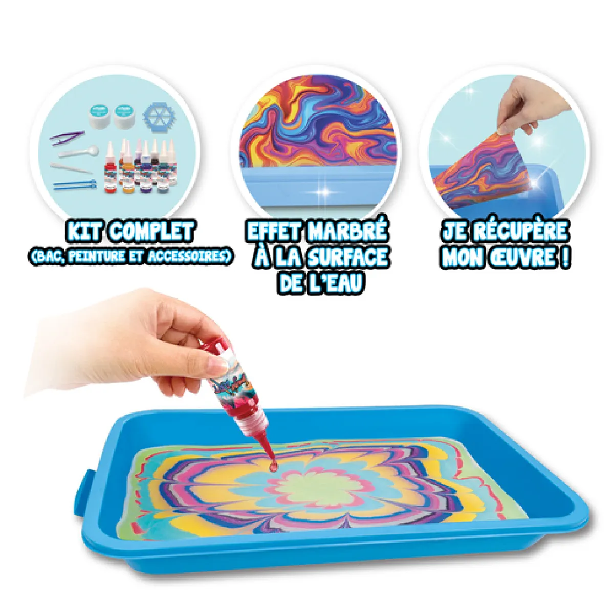 Non Communiqué Bleu Coffret Creatif Marbling Studio - Image 3