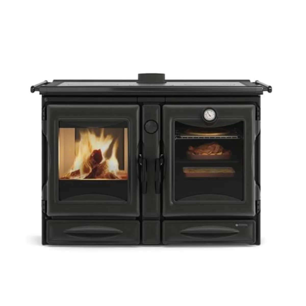 LA NORDICA EXTRAFLAME Cuisini&egrave;re &agrave; bois 12kw noir - ALASKA.16NOIRE - NORDICA EXTRAFLAME