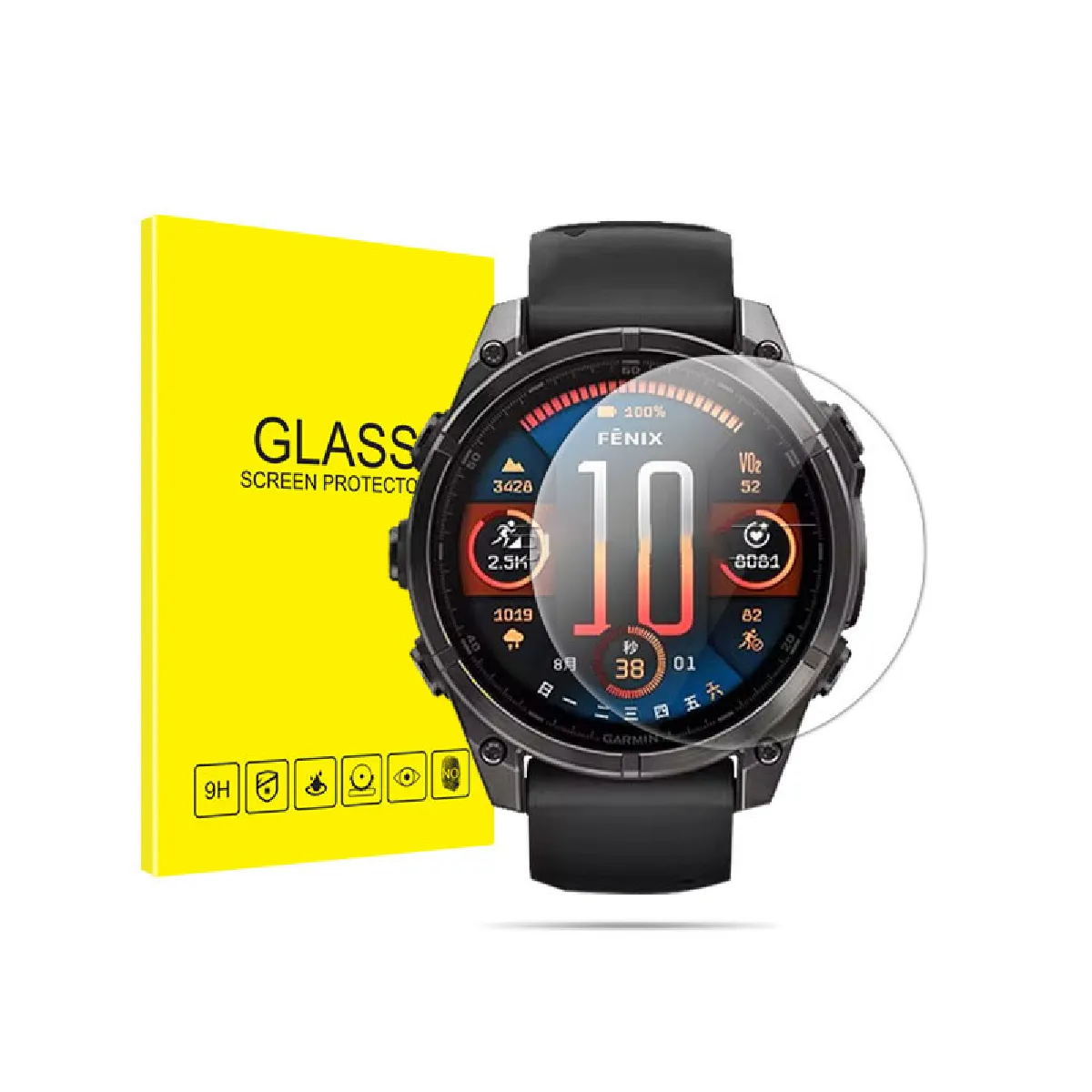 Inf Protection D'écran En Verre Trempé Pour Garmin Fenix 7 Pro - 2 Pièces - Transparent
