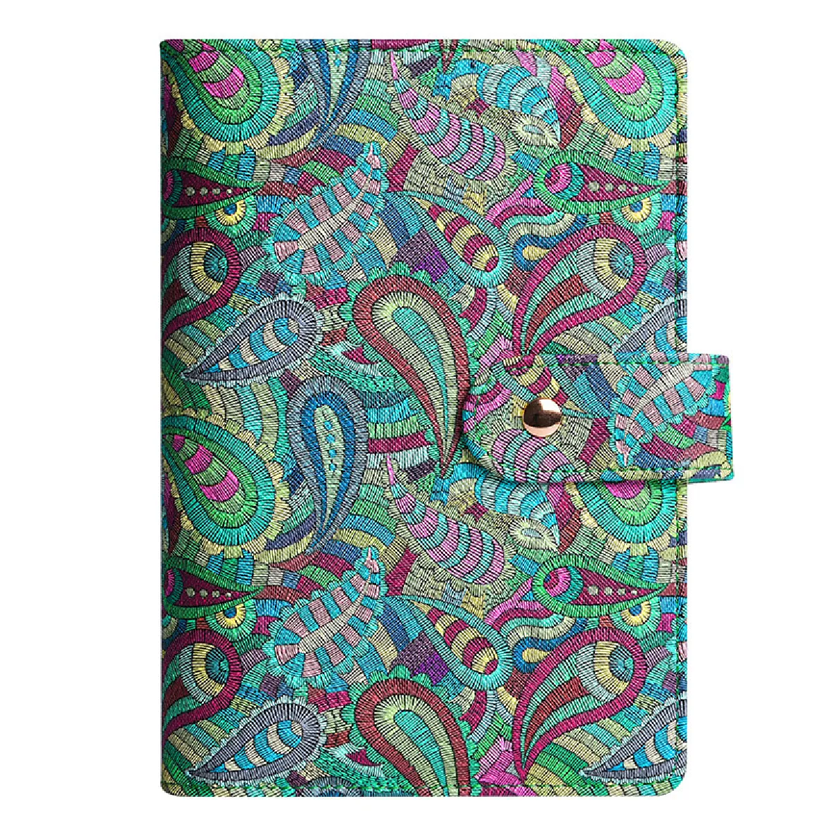 Carnet notes professionnel A6 à feuilles mobiles, couverture simple style aux