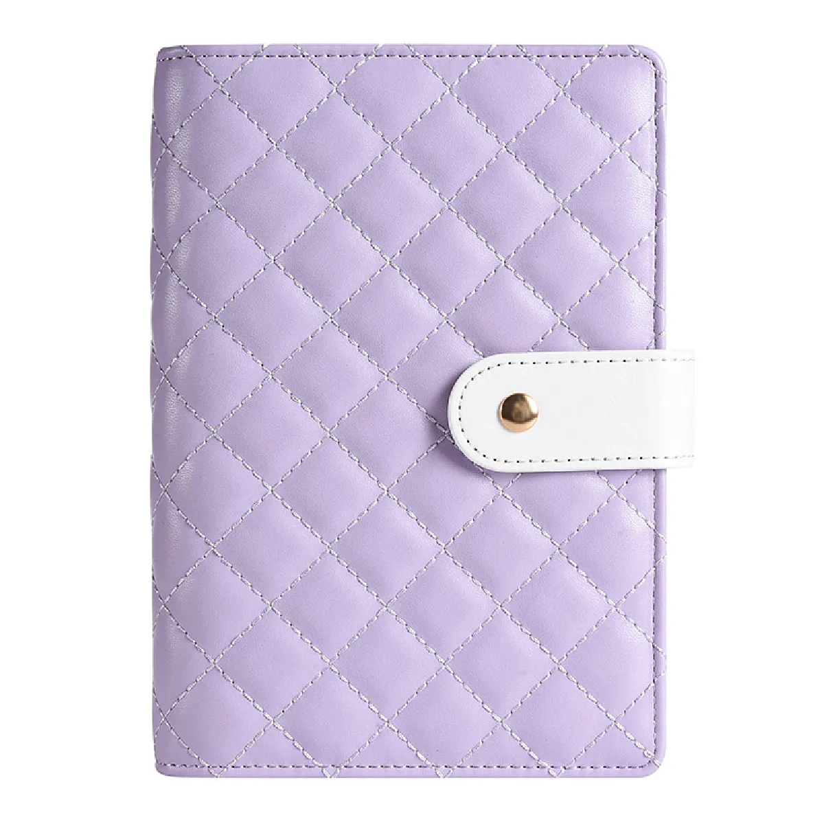 Carnet à feuilles mobiles A6 en cuir PU, style pain violet (couverture