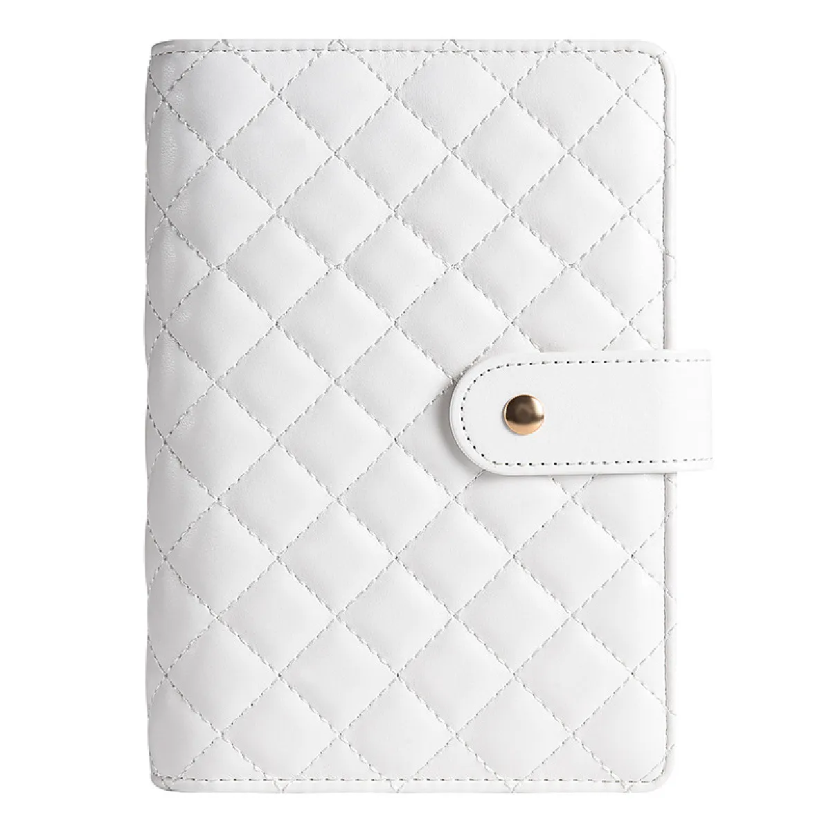 Carnet de notes A6 en similicuir, style pain, blanc (couverture uniquement)
