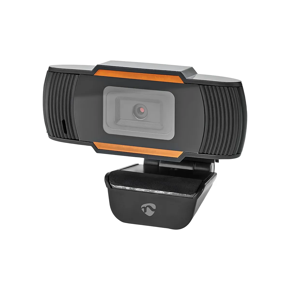 Nedis Noir/Orange Webcam Usb Full Hd 1080P Grand-Angle Avec Microphone Intégré