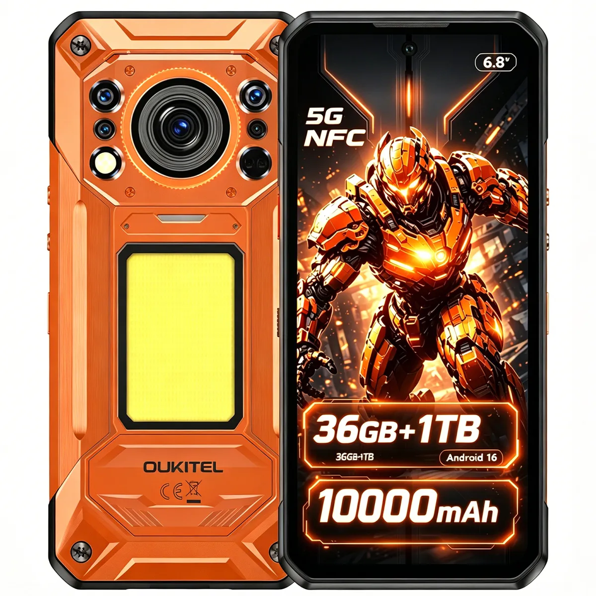DOOGEE Oukitel WP500 12GB+1TB 10000mAh 45W 5G - Orange