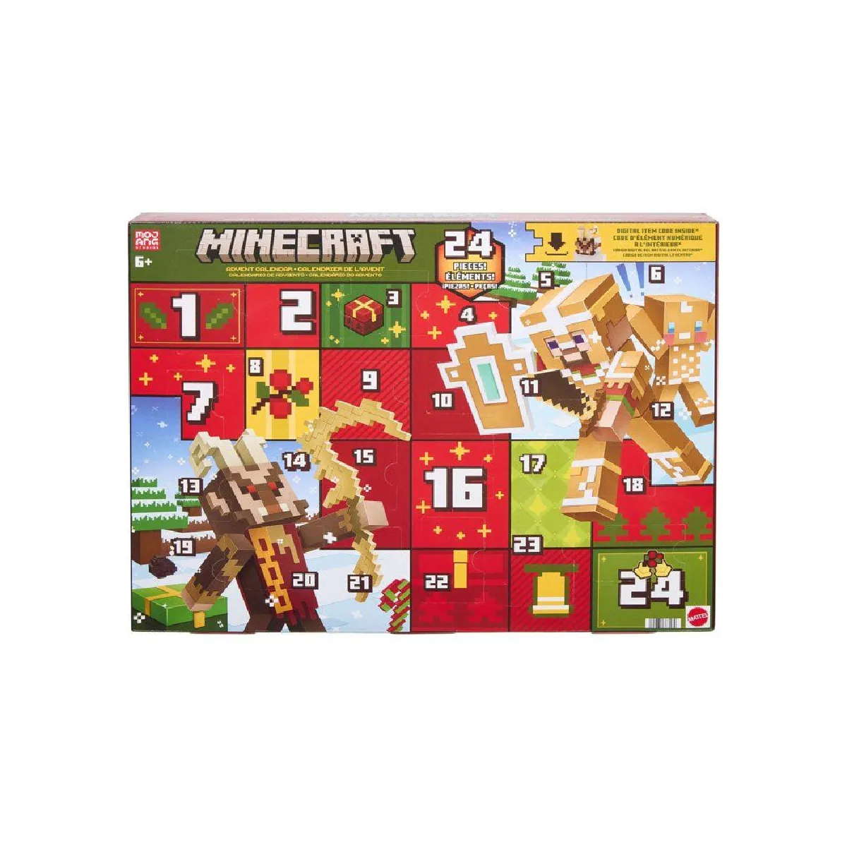 Minecraft Calendrier de 'Avent 3 figurines articulées 15 accessoires - vue 2