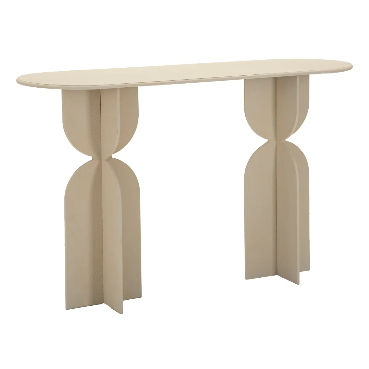Mauro Ferretti Console En Métal Crème 120X40x75,5 Cm
