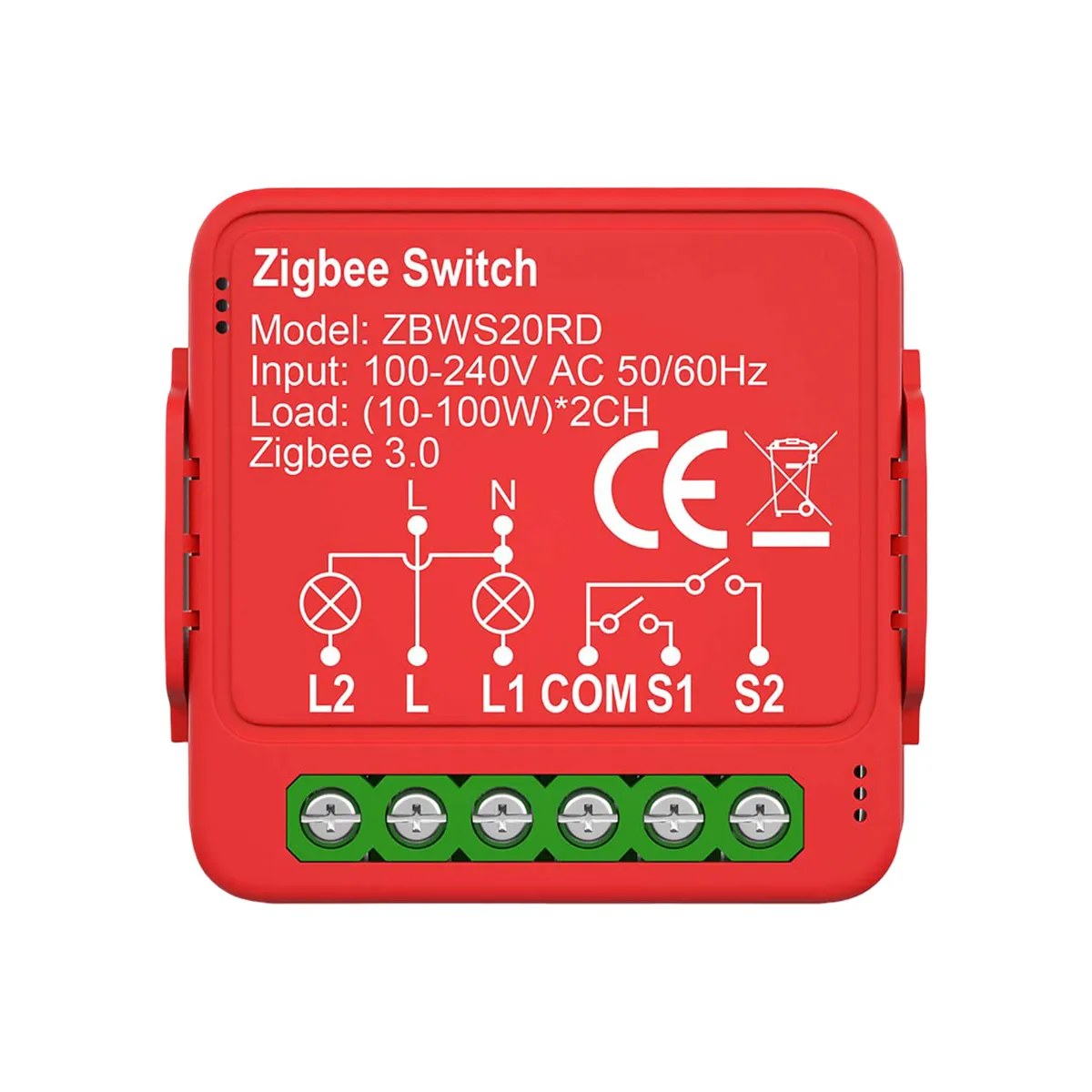 Nedis Rouge Interrupteur Connecté Zbws20rd 2X100w - Neuf - Image 2