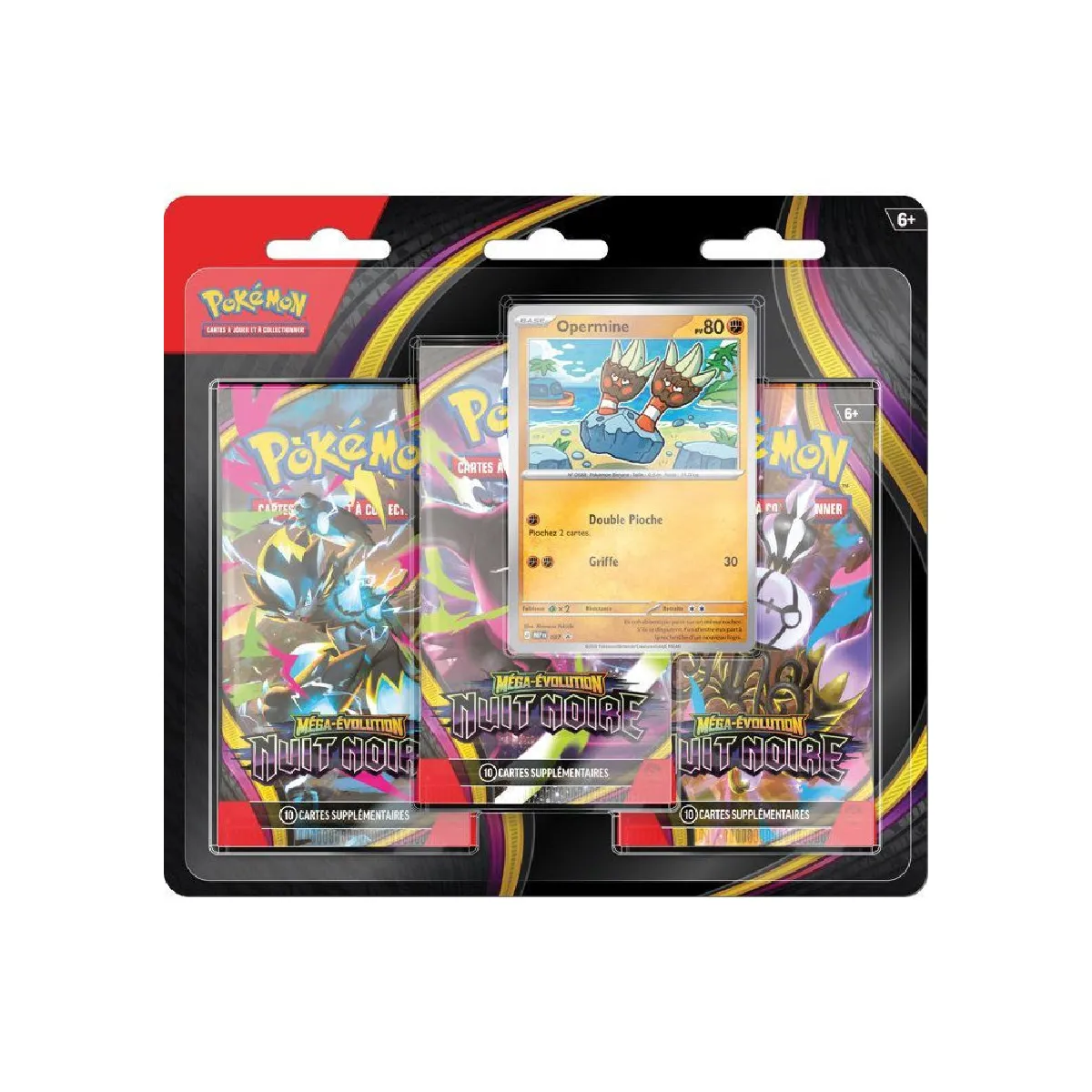 Pokémon TCG ME05 Méga-Évolution Nuit Noire - Tripack 3 boosters