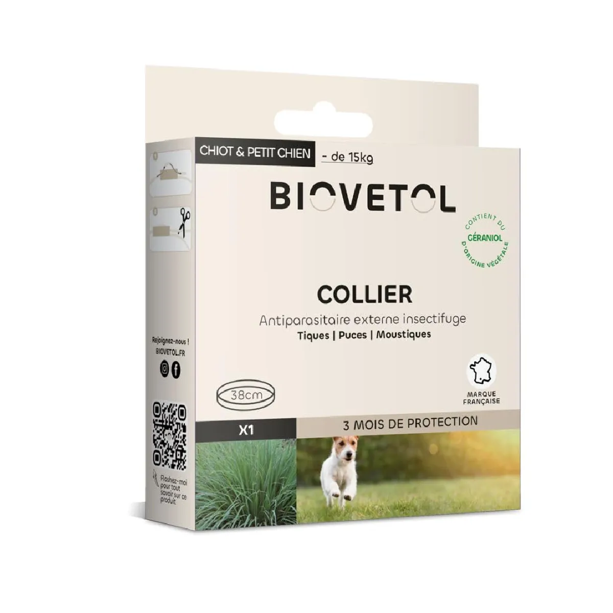 Biovetol Collier Antiparasitaire Petit Chien