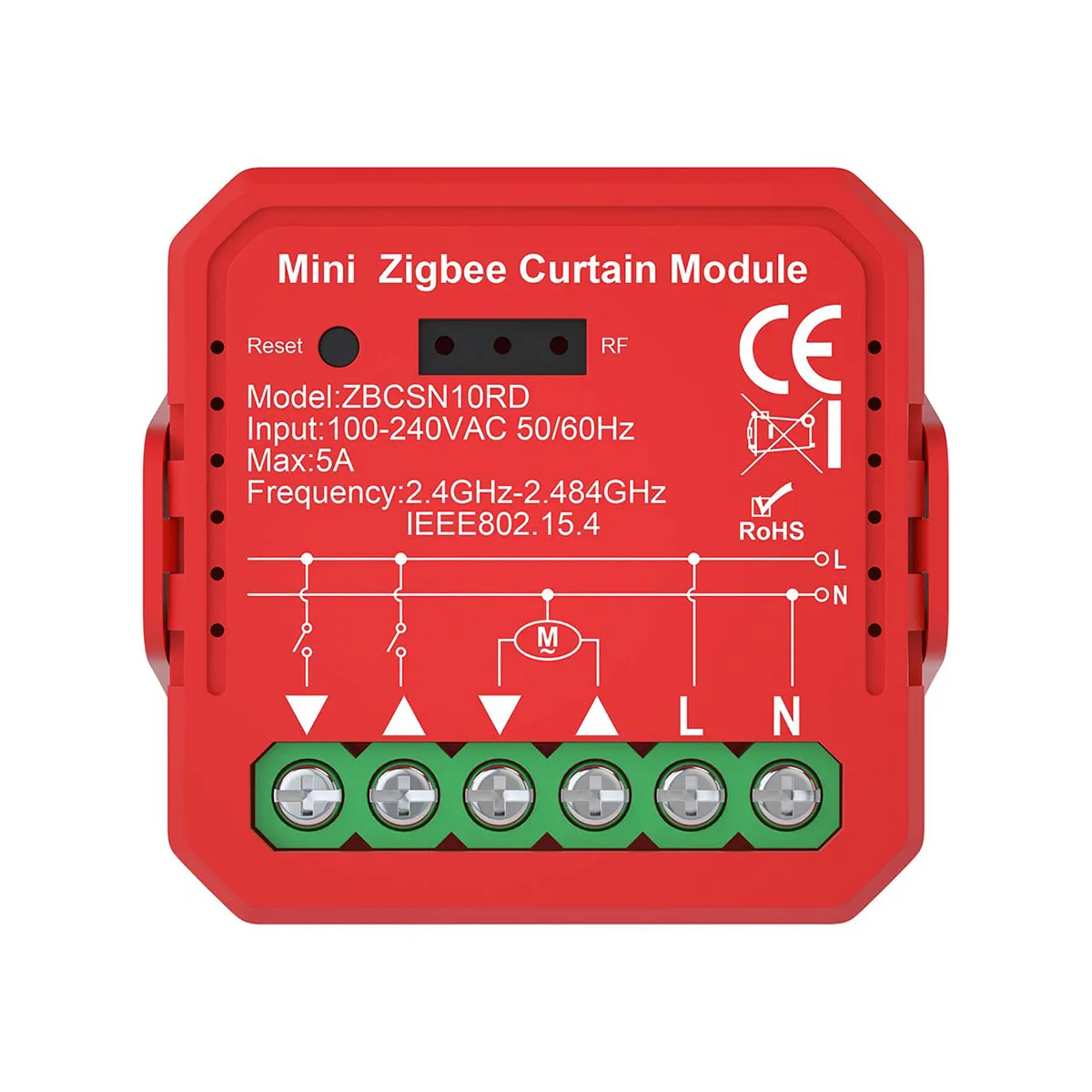 Nedis Rouge Interrupteur Connecté Zigbee 3.0 1000W Pour Volet Et Store - Image 3