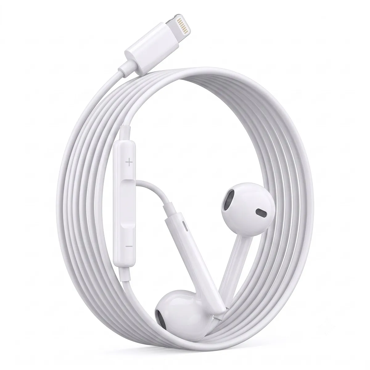 AVIZAR  &Eacute;couteurs Filaires Lightning avec Micro int&eacute;gr&eacute; pour iPhone 13 Pro Blanc