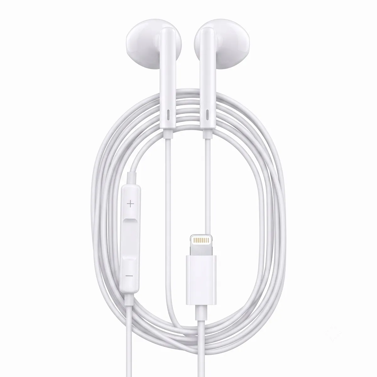 AVIZAR  &Eacute;couteurs Filaires Lightning pour iPhone 13 avec Microphone int&eacute;gr&eacute; Blanc