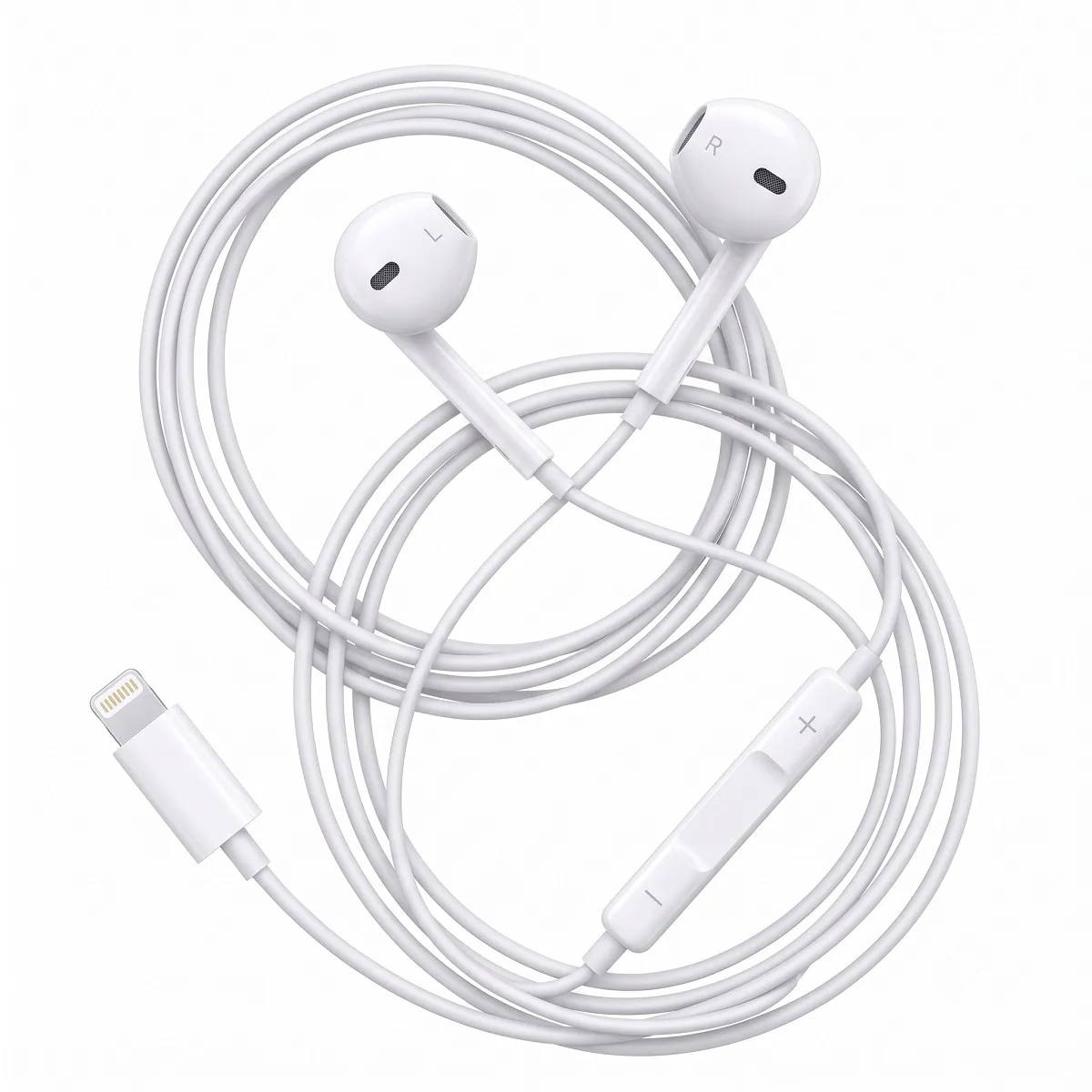 AVIZAR  &Eacute;couteurs Filaires Lightning pour iPhone 14 avec Micro int&eacute;gr&eacute; Blanc