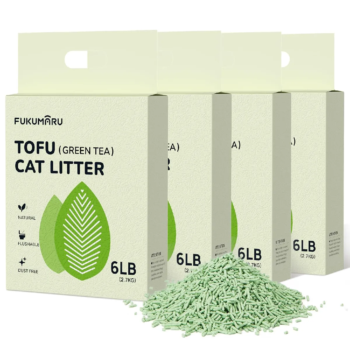 Litière pour Chats en Tofu 10,8 kg, Litière Agglomérante, Contrôle des Odeurs avec Parfum d