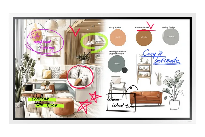 Panneau interactif Samsung Flip WM55F 55 pouces 4K UHD Touch LED - vue 4